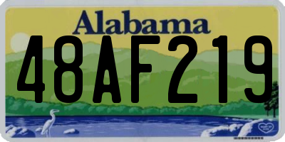 AL license plate 48AF219