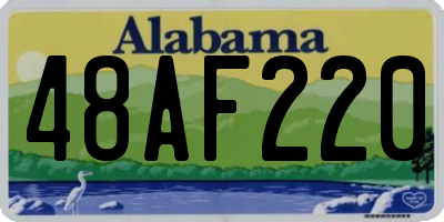 AL license plate 48AF220