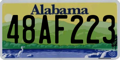 AL license plate 48AF223