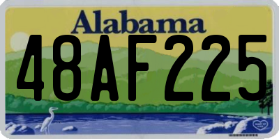 AL license plate 48AF225