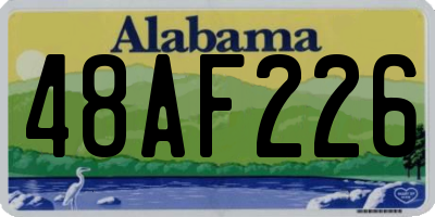 AL license plate 48AF226