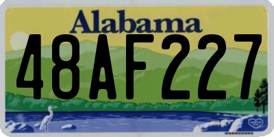 AL license plate 48AF227