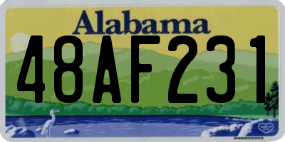 AL license plate 48AF231