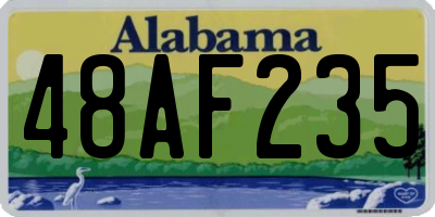 AL license plate 48AF235