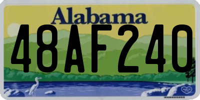AL license plate 48AF240