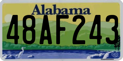 AL license plate 48AF243