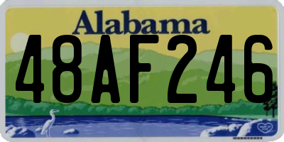 AL license plate 48AF246