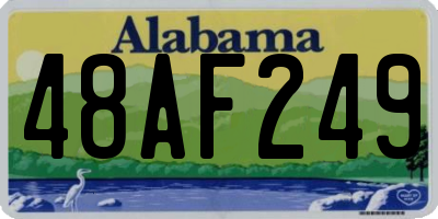 AL license plate 48AF249
