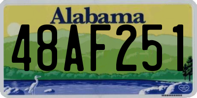 AL license plate 48AF251