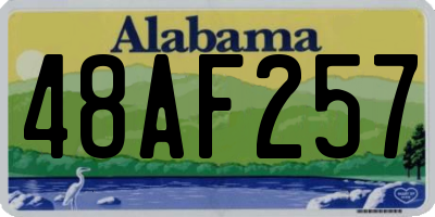 AL license plate 48AF257