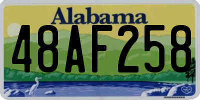 AL license plate 48AF258