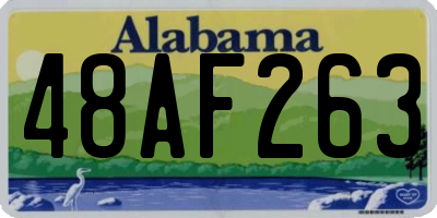 AL license plate 48AF263