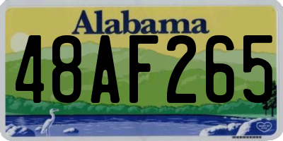 AL license plate 48AF265