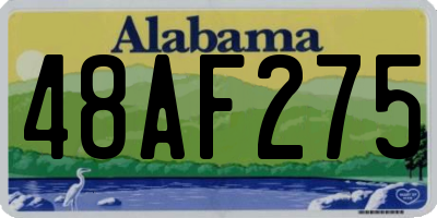 AL license plate 48AF275