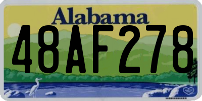 AL license plate 48AF278