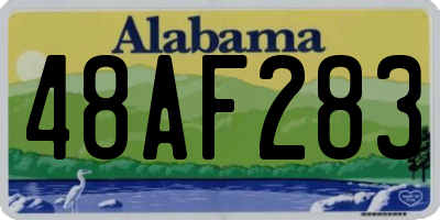 AL license plate 48AF283