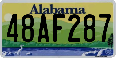 AL license plate 48AF287