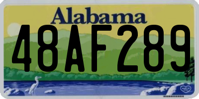 AL license plate 48AF289