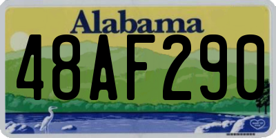 AL license plate 48AF290