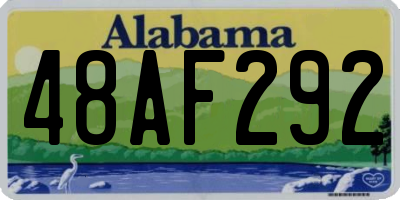 AL license plate 48AF292