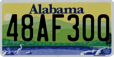 AL license plate 48AF300