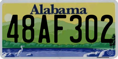AL license plate 48AF302