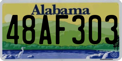 AL license plate 48AF303