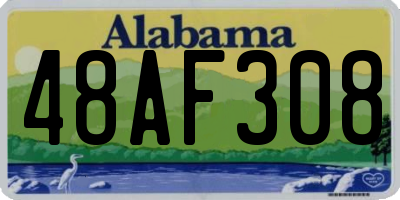 AL license plate 48AF308