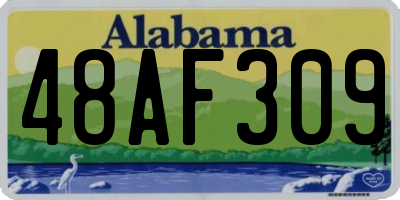AL license plate 48AF309