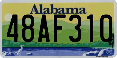AL license plate 48AF310