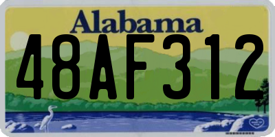 AL license plate 48AF312