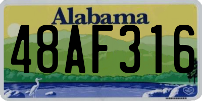 AL license plate 48AF316