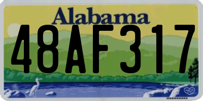 AL license plate 48AF317