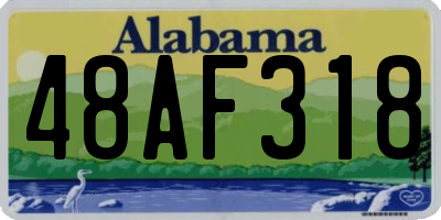 AL license plate 48AF318