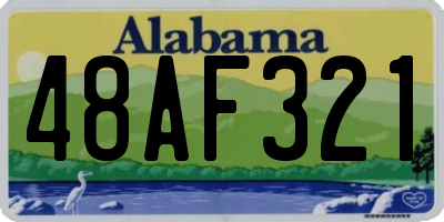 AL license plate 48AF321