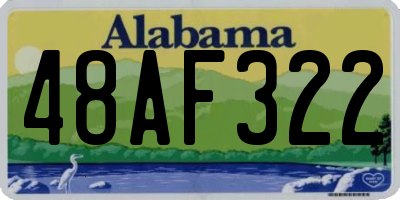 AL license plate 48AF322