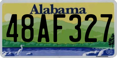 AL license plate 48AF327
