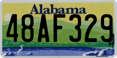 AL license plate 48AF329