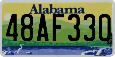 AL license plate 48AF330