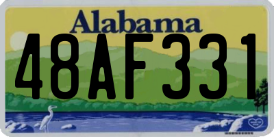 AL license plate 48AF331