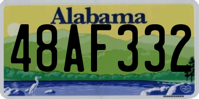 AL license plate 48AF332