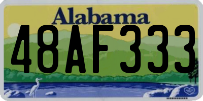 AL license plate 48AF333