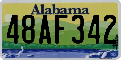 AL license plate 48AF342
