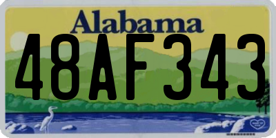 AL license plate 48AF343