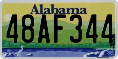 AL license plate 48AF344