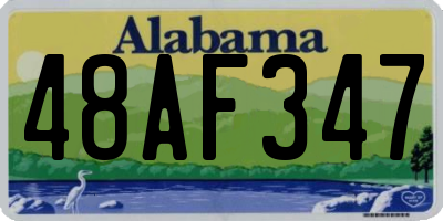 AL license plate 48AF347