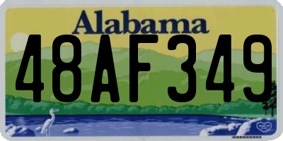 AL license plate 48AF349