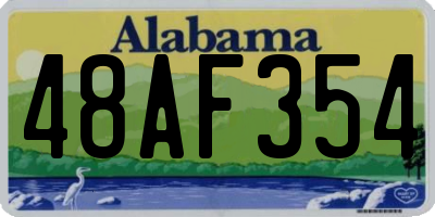 AL license plate 48AF354