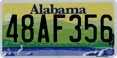 AL license plate 48AF356