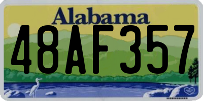 AL license plate 48AF357